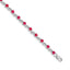 Ruby Bracelet in 14K White Gold, 4mm, 7 Inch - Sophia Jewelers
