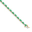 Diamond & Emerald Bracelet in 14K Yellow Gold, 4mm (0.09 ct. tw.), 7 Inch - Sophia Jewelers