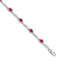 Diamond & Ruby Bracelet in 14K White Gold, 4mm (0.01 ct. tw.), 7.2 Inch - Sophia Jewelers