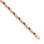 Diamond & Ruby Infinity Bracelet in 14K Yellow Gold, 3mm (0.15 ct. tw.), 7 Inch - Sophia Jewelers