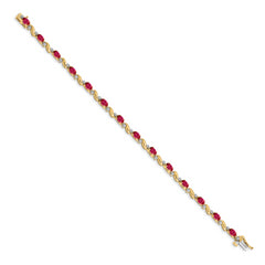 14k Diamond and Ruby Bracelet