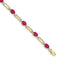 Oval Diamond & Ruby Bracelet in 14K Yellow Gold, 5mm (0.04 ct. tw.), 7.2 Inch - Sophia Jewelers