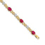 Diamond & Ruby Infinity Bracelet in 14K Yellow Gold (0.21 ct. tw.), 7.2 Inch - Sophia Jewelers