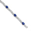 14k White Gold Diamond and Sapphire Infinity Bracelet