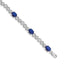 Diamond & Sapphire Infinity Bracelet in 14K White Gold (0.21 ct. tw.), 7.2 Inch - Sophia Jewelers