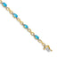 Blue Topaz & Diamond Infinity Bracelet in 14K Yellow Gold (0.03 ct. tw.), 7 Inch - Sophia Jewelers