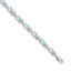 14k White Gold Floral Diamond and Aquamarine Bracelet