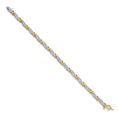 14k Two-Tone 1ct. Baguette Diamond Bracelet