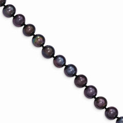 Sophia Jewelers 14K Gold & Titanium Black Pearl Necklace Gift Ready