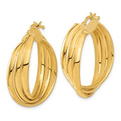 Sophia Jewelers Bronze Polished Twisted Hoop Earrings Nickel Free Elegant Design