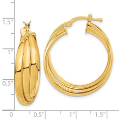 Sophia Jewelers Bronze Polished Twisted Hoop Earrings Nickel Free Elegant Design