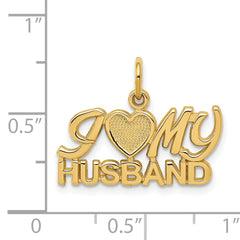 14K Gold Husband Charm Elegant Open Back Design Sophia Jewelers