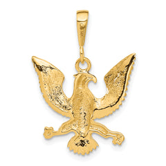 Sophia Jewelers 14K Gold Men's Polished Eagle Charm Pendant