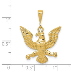 Sophia Jewelers 14K Gold Men's Polished Eagle Charm Pendant