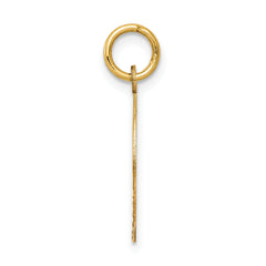 14K Gold Dove Confirmation Charm Elegant Flat Back Design