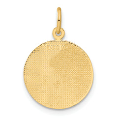 14K Gold Dove Confirmation Charm Elegant Flat Back Design