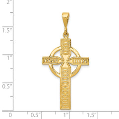 Sophia Jewelers 14K Gold Celtic Cross Pendant with Polished Finish