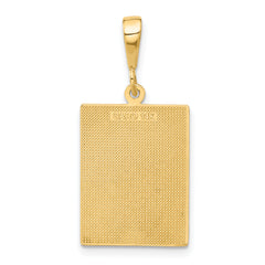 14K Gold Caduceus Pendant with Polished Finish Elegant Design