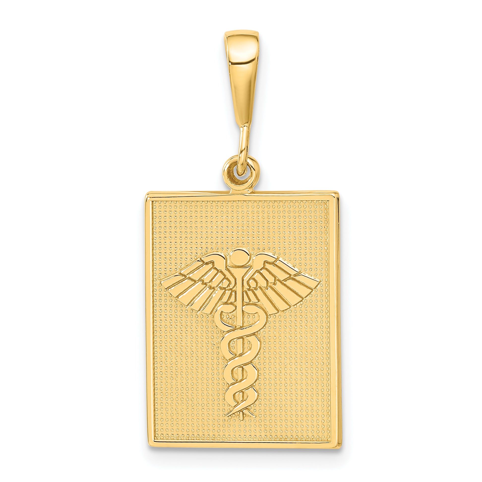 14k Caduceus Pendant