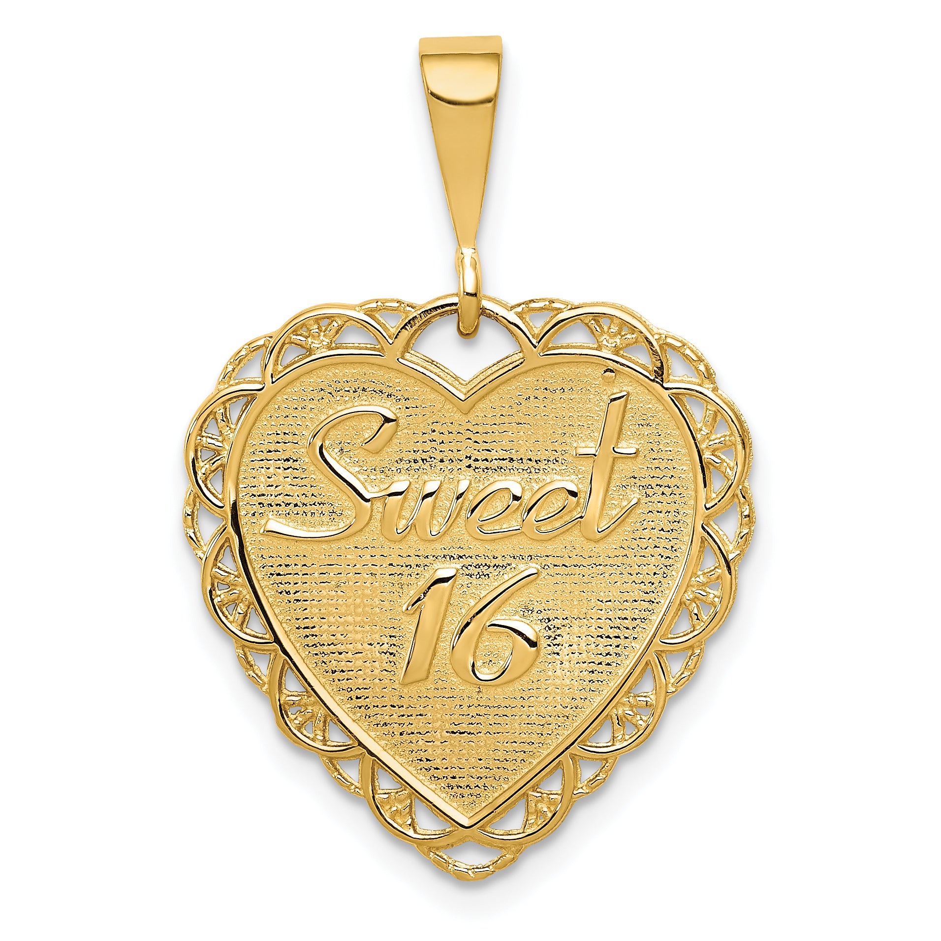 14k Reversible SWEET 16 Charm