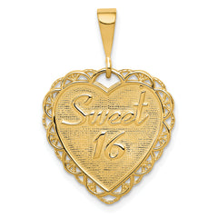 14k Reversible SWEET 16 Charm