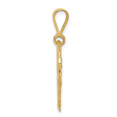 14K Gold Reversible 50th Anniversary Charm with Polished Finish