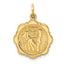 14k Bride and Groom Textured Back Charm