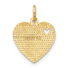 14K Gold SIS Themed Charm Pendant Elegant Gift Choice