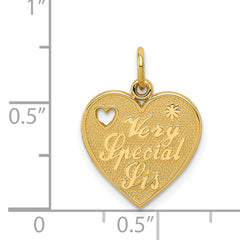 14K Gold SIS Themed Charm Pendant Elegant Gift Choice