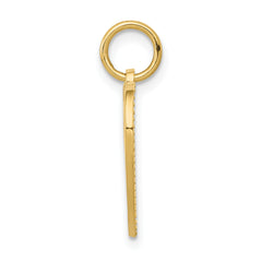 14K Gold Themed Pendant with Sentimental Flat Back Design