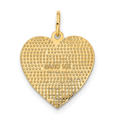 14K Gold Themed Pendant with Sentimental Flat Back Design