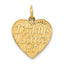 Daddy's Little Girl Heart Charm in 14K Yellow Gold, 21mm - Sophia Jewelers