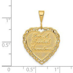 14K Gold Reversible Grandma Pendant Elegant Themed Jewelry