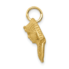 14K Gold King Tut Charm with Satin Finish Elegant Jewelry