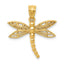 Dragonfly Charm in 14K Yellow Gold, 22mm - Sophia Jewelers
