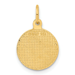 14K Gold Polished Angel Charm Elegant Pendant by Sophia Jewelers