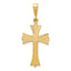 14k Fleur De Lis Cross Pendant