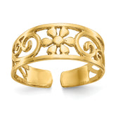 14k Floral Toe Ring