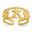 Starfish Toe Ring in 14K Yellow Gold, Diamond-Cut - Sophia Jewelers