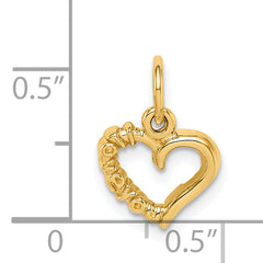 Sophia Jewelers 14K Gold Polished I LOVE YOU Heart Charm