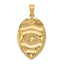 14k Large Badge Pendant