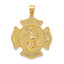 14k Large FD St. Florian Badge Pendant