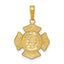 14k Small St. Florian Badge Pendant