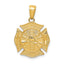 14k Reversible Fire Department Shield Pendant