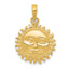 Sun Pendant in 14K Yellow Gold, 24mm Reversible - Sophia Jewelers