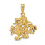 Dragon Pendant in 14K Yellow Gold, 23mm - Sophia Jewelers