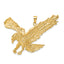 14k Solid Polished Eagle Pendant