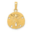 14k Polished Sand Dollar Pendant