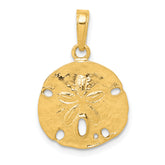 14k Polished Sand Dollar Pendant