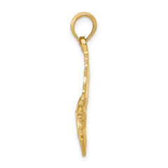 14K Gold Men's Sailfish Pendant with Polished Solid Finish